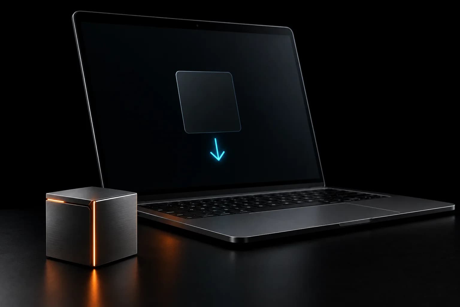 Graphite laptop and software package illustrating the YO4X desktop installation